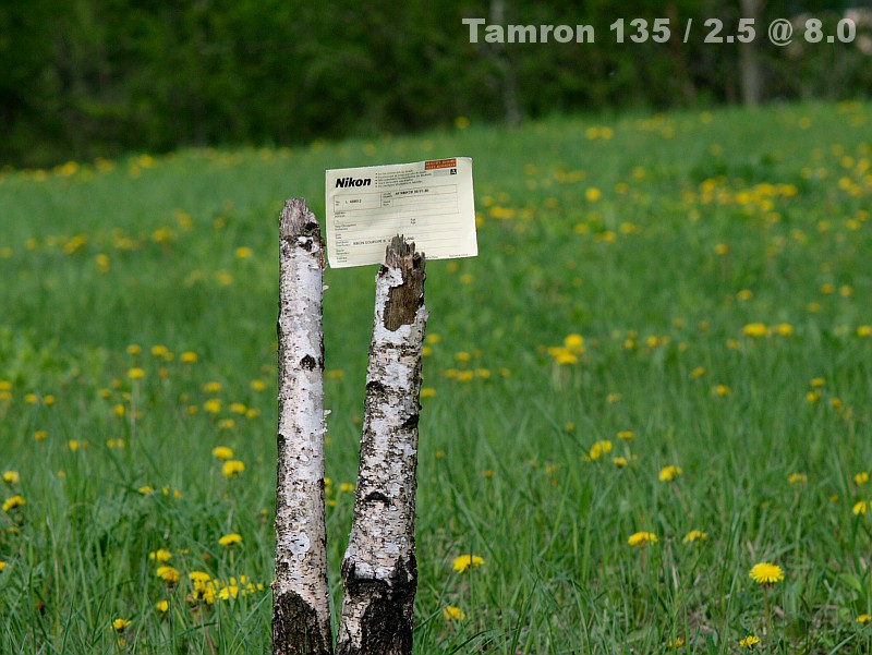 Tamron 135mm/2.5 @ 8.0