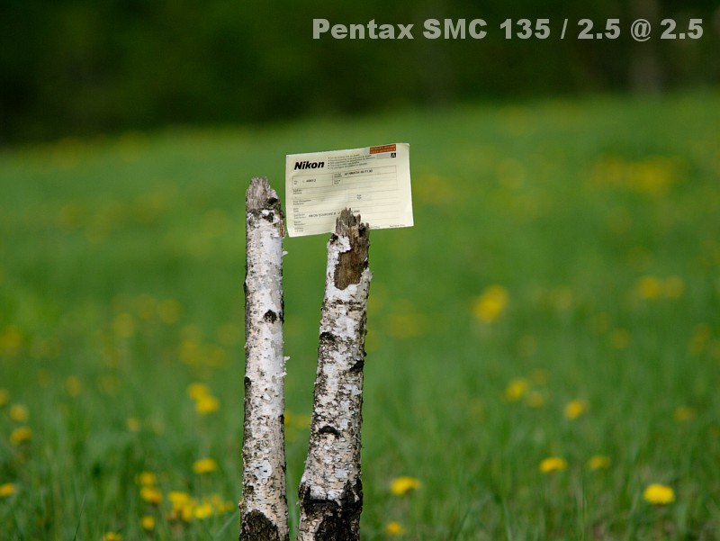 Pentax SMC 135mm/2.5 @ 2.5