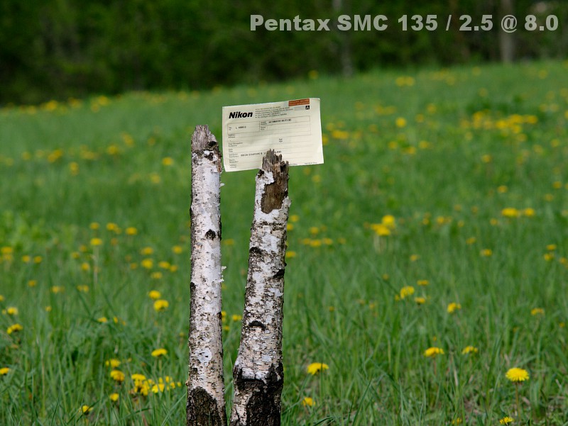 Pentax SMC 135mm/2.5 @ 8.0